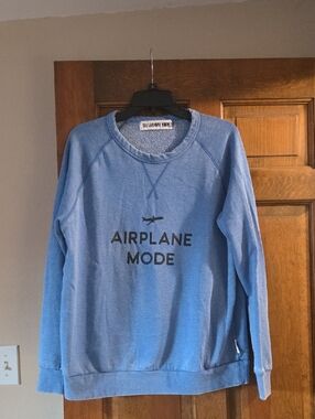 The Laundry Room Blue 'Airplane Mode' Crewneck Sweatshirt